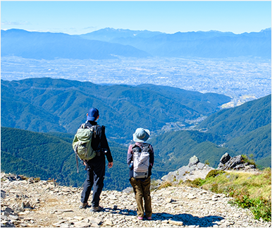 山間部での通信手段として